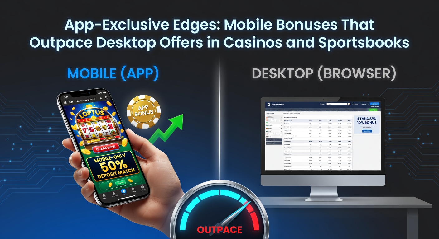 Smartphone displaying a casino app with exclusive mobile bonus promotions, highlighting deposit matches and free spins