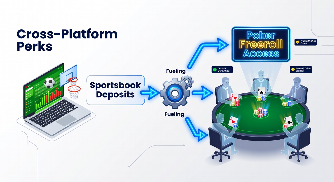 Close-up of mobile app displaying sportsbook deposit confirmation alongside poker freeroll ticket activation, with prize pool details visible