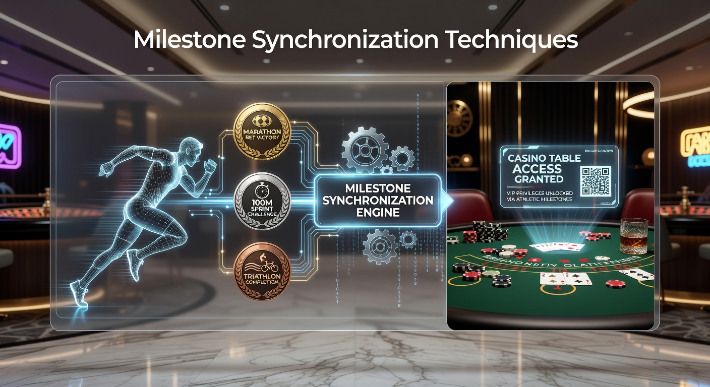 Digital interface showing synchronized progress bars linking sports betting milestones to casino table access levels
