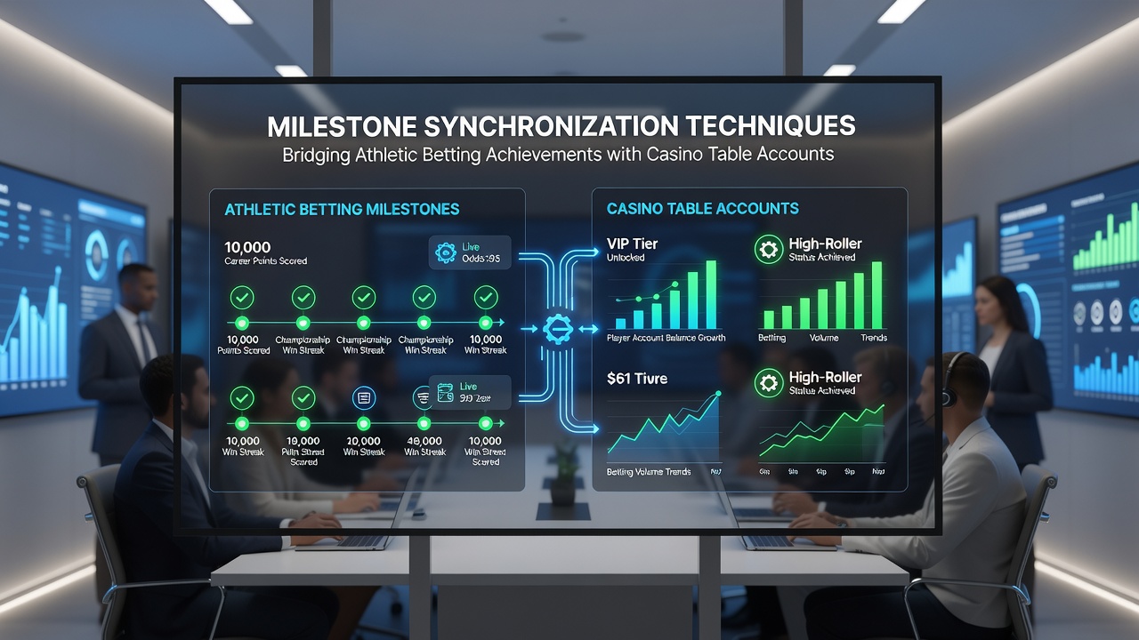 Flowchart illustrating milestone synchronization between sports betting achievements and casino table privileges